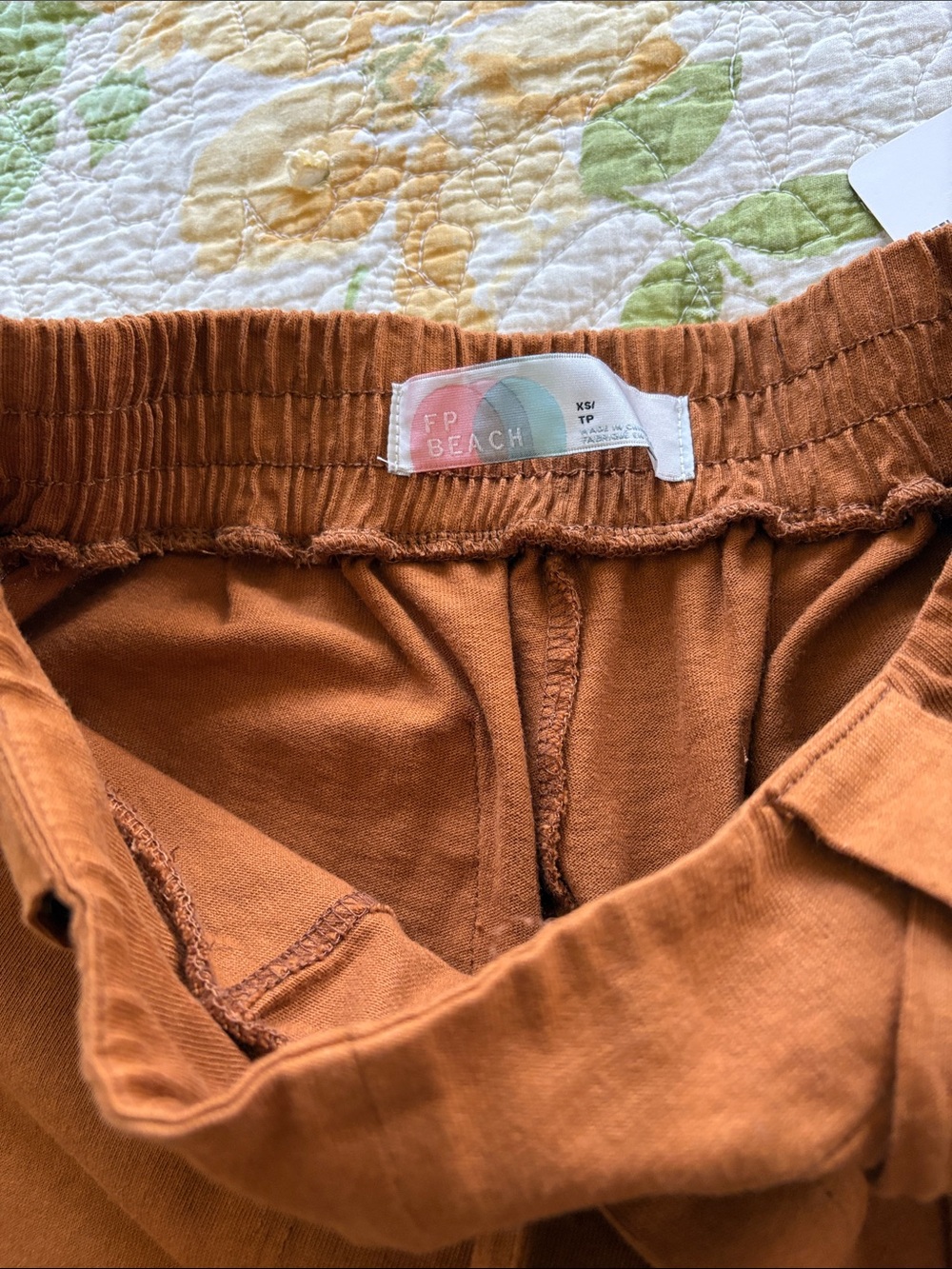 Free People Burnt Orange Wide Leg Flare Pants - Picture 3 of 4